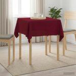 vidaXL Uterák na stôl 5 ks Víno červené 110 x 110 cm Polyester