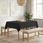vidaXL Uterák na stôl 5 ks Tmavosivá 110 x 140 cm Polyester