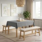 vidaXL Uterák na stôl 5 ks Svetlosivá 110 x 140 cm Polyester