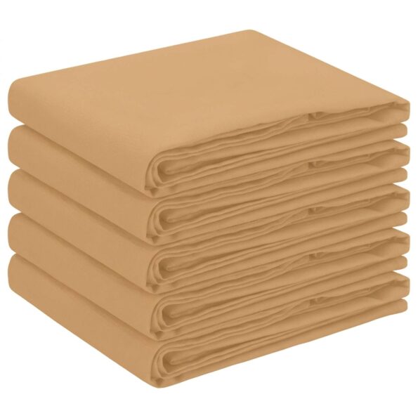 vidaXL Uterák na stôl 5 ks Obdĺžnikový Béžová 110 x 180 cm Polyester – Obrázok 2