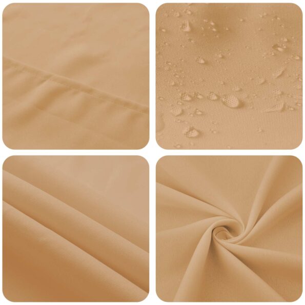 vidaXL Uterák na stôl 5 ks Obdĺžnikový Béžová 110 x 180 cm Polyester – Obrázok 6