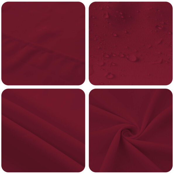 vidaXL Uterák na stôl 5 ks Víno červené 140 x 220 cm Polyester – Obrázok 6