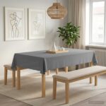 vidaXL Uterák na stôl 5 ks Svetlosivá 140 x 260 cm Polyester