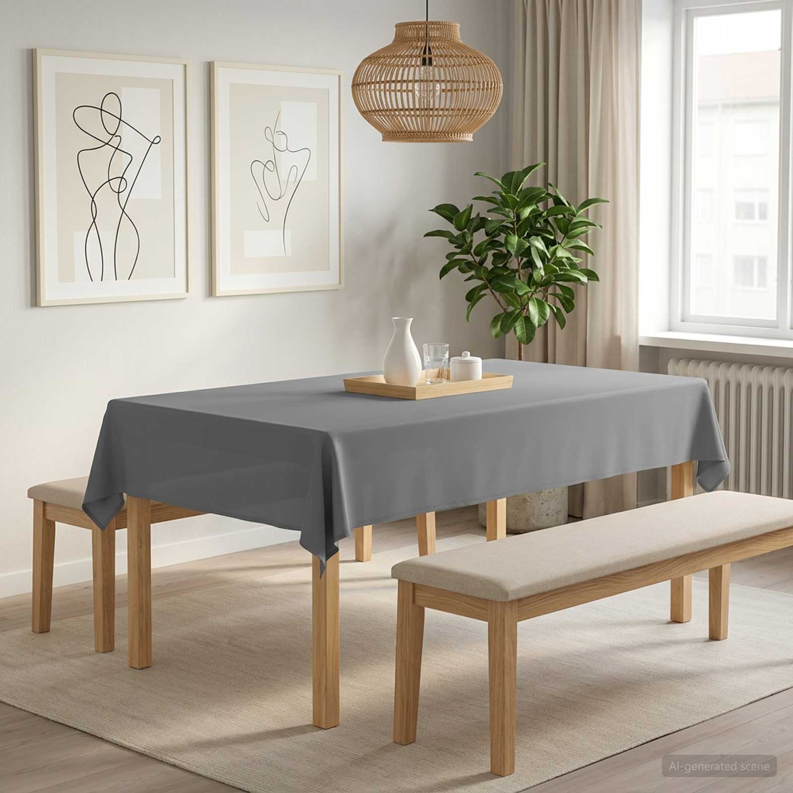 42040241_1.jpg vidaXL Uterák na stôl 5 ks Svetlosivá 140 x 260 cm Polyester – Obrázok 1