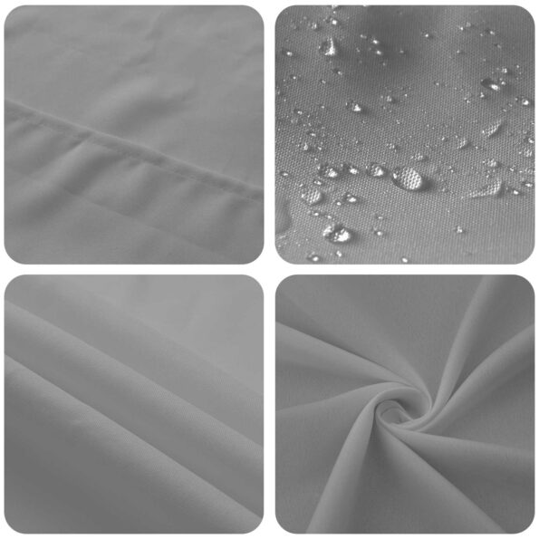 vidaXL Uterák na stôl 5 ks Svetlosivá 140 x 260 cm Polyester – Obrázok 6