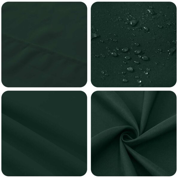 vidaXL Uterák na stôl 5 ks Tmavozelená 140 x 260 cm Polyester – Obrázok 6