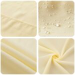 vidaXL Uterák na stôl 5 ks Oválny Krémovo biela 130 x 180 cm Polyester – Obrázok 6