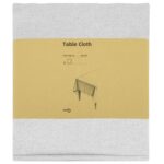 vidaXL Uterák na stôl 5 ks Štvorcový Biela 110 x 110 cm – Obrázok 3