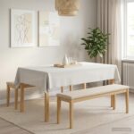vidaXL Uterák na stôl 5 ks Obdĺžnikový Biela 110 x 160 cm