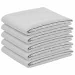 vidaXL Uterák na stôl 5 ks Obdĺžnikový Biela 110 x 160 cm – Obrázok 2