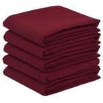 vidaXL Uterák na stôl 5 ks Obdĺžnikový Víno červené 140 x 140 cm – Obrázok 2