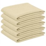 vidaXL Uterák na stôl 5 ks Obdĺžnikový Krémovo biela 140 x 220 cm – Obrázok 2