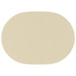 vidaXL Uterák na stôl 5 ks Oválny Krémovo biela 130 x 180 cm – Obrázok 5