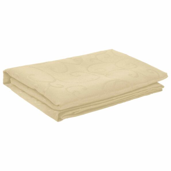 vidaXL Uterák na stôl 5 ks Obdĺžnikový Krémovo biela 110 x 180 cm – Obrázok 4
