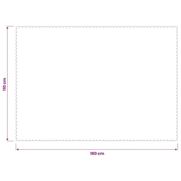 vidaXL Uterák na stôl 5 ks Obdĺžnikový Krémovo biela 110 x 180 cm – Obrázok 8