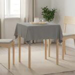 vidaXL Uterák na stôl 5 ks Obdĺžnikový Svetlosivá 140 x 140 cm