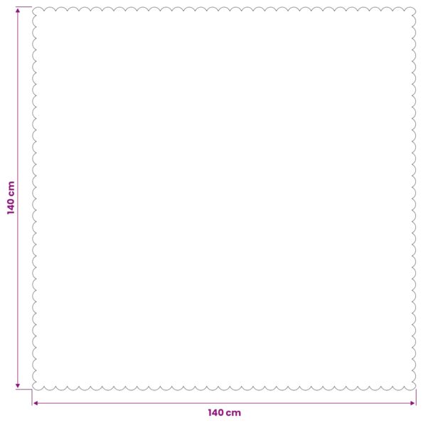 vidaXL Uterák na stôl 5 ks Obdĺžnikový Svetlosivá 140 x 140 cm – Obrázok 8