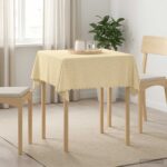 vidaXL Uterák na stôl 5 ks Obdĺžnikový Krémovo biela 140 x 140 cm