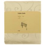 vidaXL Uterák na stôl 5 ks Obdĺžnikový Krémovo biela 140 x 140 cm – Obrázok 3