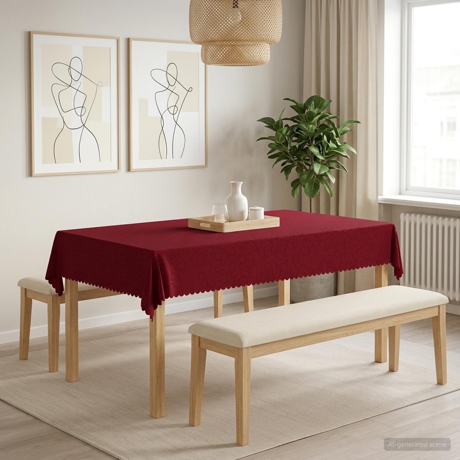 42040470_1.jpg vidaXL Uterák na stôl 5 ks Obdĺžnikový Víno červené 140 x 200 cm – Obrázok 1