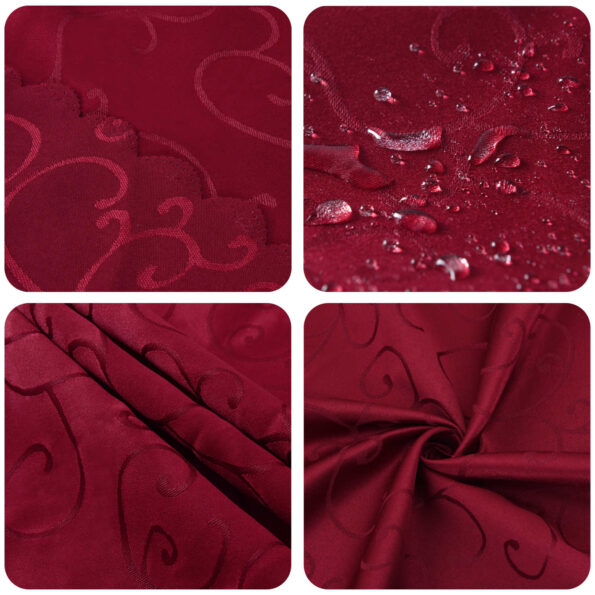 vidaXL Uterák na stôl 5 ks Obdĺžnikový Víno červené 140 x 220 cm – Obrázok 6