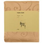 vidaXL Uterák na stôl 5 ks Oválny Béžová 130 x 220 cm – Obrázok 3