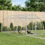 vidaXL Kurník pre kurčatá Strieborná 200 x 150 x 100 cm – Obrázok 9