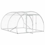 vidaXL Kurník pre kurčatá Strieborná 200 x 150 x 100 cm – Obrázok 2