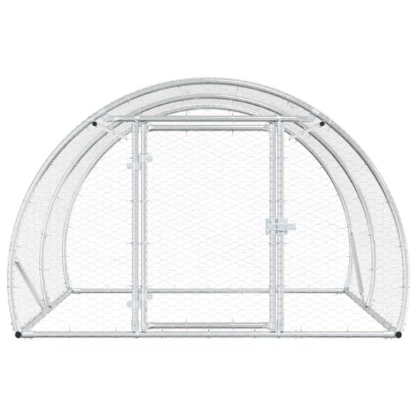 vidaXL Kurník pre kurčatá Strieborná 200 x 150 x 100 cm – Obrázok 3