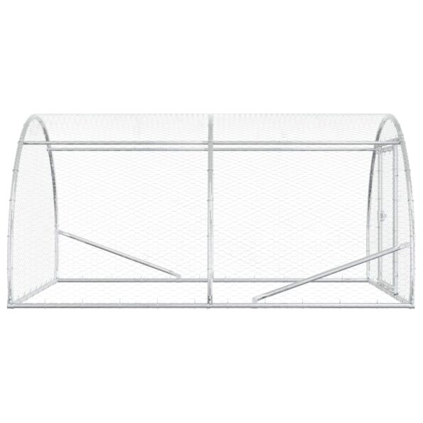 vidaXL Kurník pre kurčatá Strieborná 200 x 150 x 100 cm – Obrázok 4