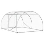 vidaXL Kurník pre kurčatá Strieborná 200 x 150 x 100 cm – Obrázok 5