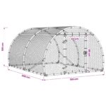 vidaXL Kurník pre kurčatá Strieborná 200 x 150 x 100 cm – Obrázok 8