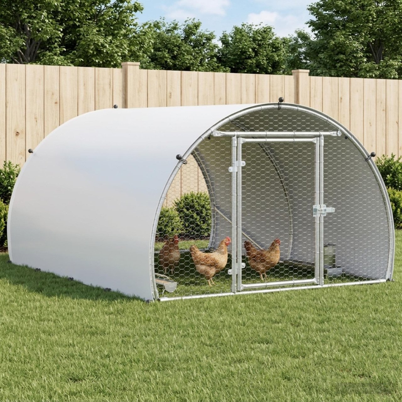 42042524_1.jpg vidaXL Kurník pre kurčatá Strieborná 200 x 150 x 100 cm – Obrázok 1