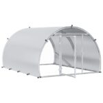 vidaXL Kurník pre kurčatá Strieborná 200 x 150 x 100 cm – Obrázok 2