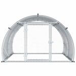 vidaXL Kurník pre kurčatá Strieborná 200 x 150 x 100 cm – Obrázok 3