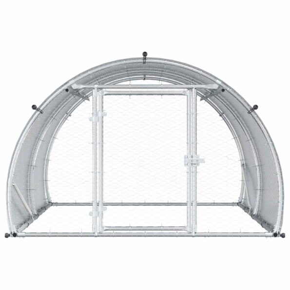 vidaXL Kurník pre kurčatá Strieborná 200 x 150 x 100 cm – Obrázok 3