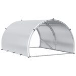 vidaXL Kurník pre kurčatá Strieborná 200 x 150 x 100 cm – Obrázok 5