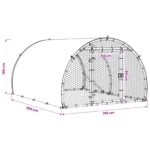 vidaXL Kurník pre kurčatá Strieborná 200 x 150 x 100 cm – Obrázok 9
