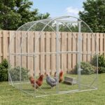 vidaXL Kurník pre kurčatá Strieborná 200 x 200 x 200 cm – Obrázok 9