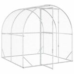 vidaXL Kurník pre kurčatá Strieborná 200 x 200 x 200 cm – Obrázok 2