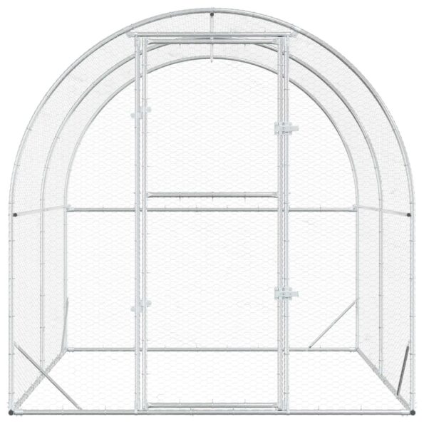 vidaXL Kurník pre kurčatá Strieborná 200 x 200 x 200 cm – Obrázok 3