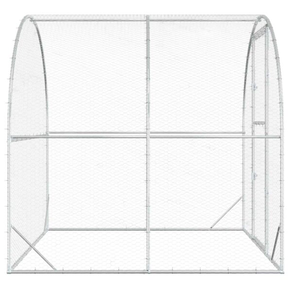 vidaXL Kurník pre kurčatá Strieborná 200 x 200 x 200 cm – Obrázok 4