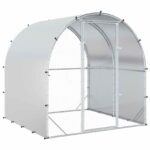 vidaXL Kurník pre kurčatá Strieborná 200 x 200 x 200 cm – Obrázok 2