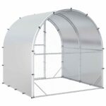 vidaXL Kurník pre kurčatá Strieborná 200 x 200 x 200 cm – Obrázok 6