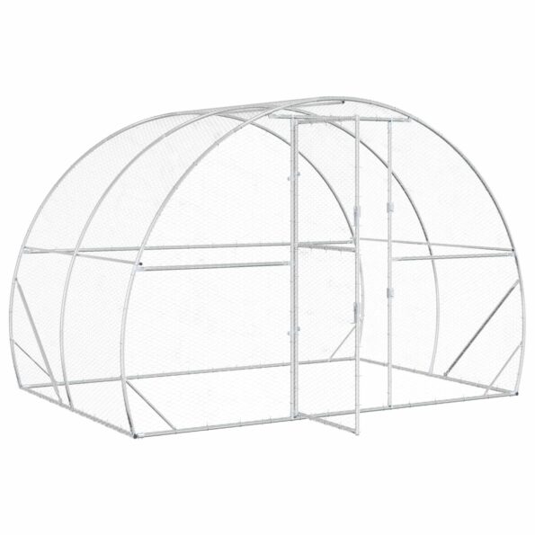 vidaXL Kurník pre kurčatá Strieborná 200 x 300 x 200 cm – Obrázok 2
