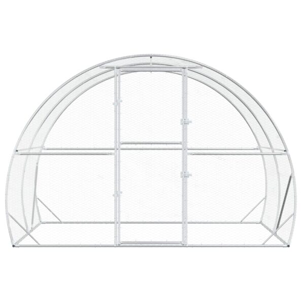 vidaXL Kurník pre kurčatá Strieborná 200 x 300 x 200 cm – Obrázok 3