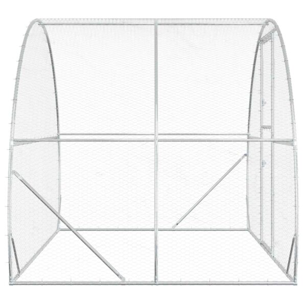vidaXL Kurník pre kurčatá Strieborná 200 x 300 x 200 cm – Obrázok 4