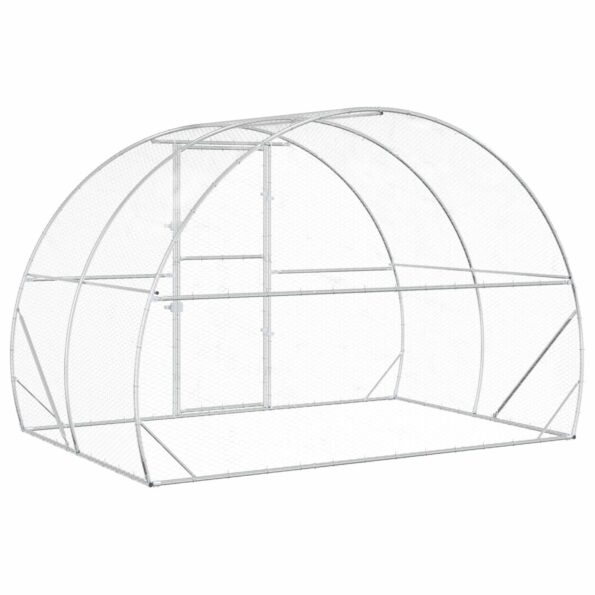vidaXL Kurník pre kurčatá Strieborná 200 x 300 x 200 cm – Obrázok 5
