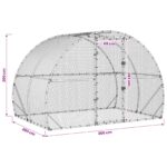 vidaXL Kurník pre kurčatá Strieborná 200 x 300 x 200 cm – Obrázok 8