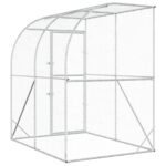 vidaXL Kurník pre kurčatá Strieborná 200 x 200 x 215 cm – Obrázok 5